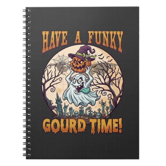 Heb Grappige Pompoen Tijd Spook Pompoen Kerkhof Notitieboek (Voorkant)