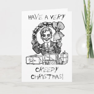 Heb Griezelige Kerstmis! Grappig Wenskaart Feestdagen Kaart