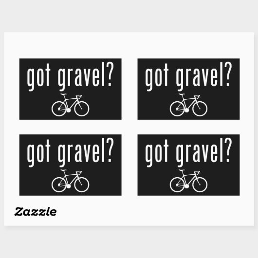 Heb grindfiets rechthoekige sticker (Vel)