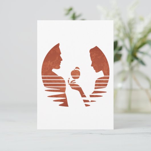 Heb handen een Apple aan Adam, gromperversie 3/3 Bedankkaart (Staand voorkant)