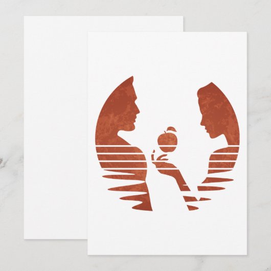 Heb handen een Apple aan Adam, gromperversie 3/3 Feestdagenkaart (Voorkant / Achterkant)