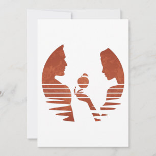 Heb handen een Apple aan Adam, gromperversie 3/3 Feestdagenkaart