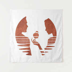 Heb handen een Apple aan Adam, gromperversie 3/3 Wandkleed