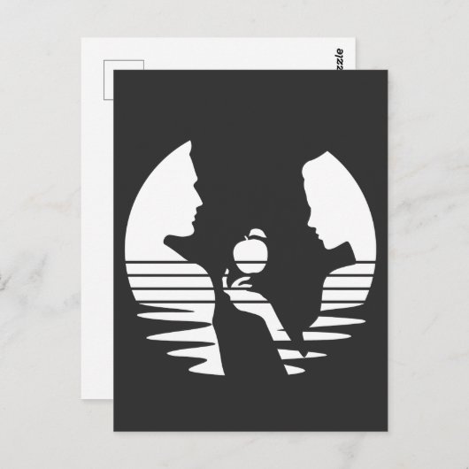 Heb handen een Apple aan Adam, Witte Versie 2/3 Briefkaart (Voorkant / Achterkant)