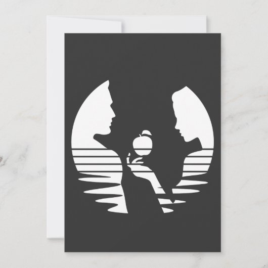 Heb handen een Apple aan Adam, Witte Versie 2/3 Feestdagenkaart (Voorkant)