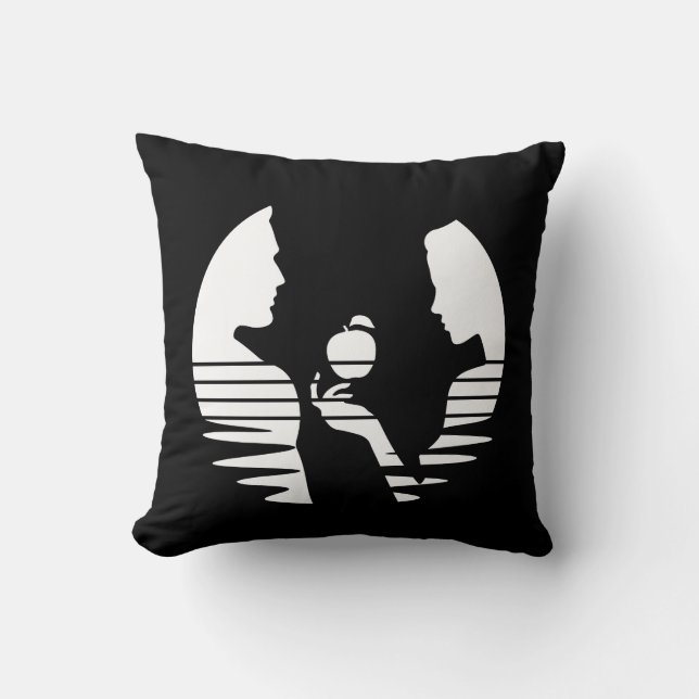 Heb handen een Apple aan Adam, Witte Versie 2/3 Kussen (Voorkant)