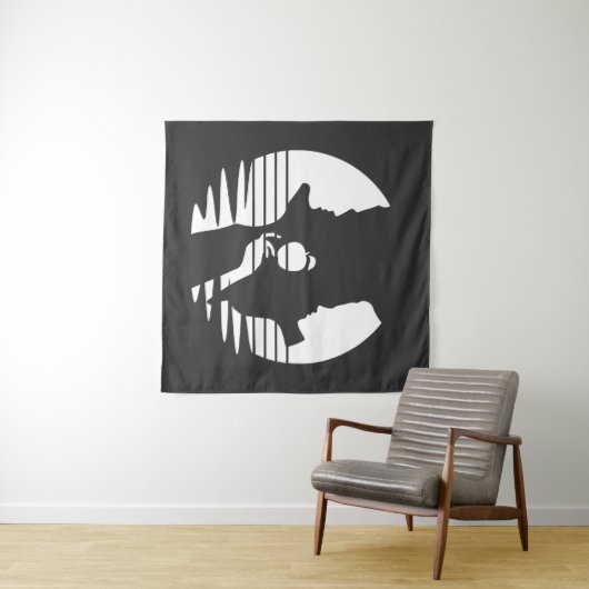 Heb handen een Apple aan Adam, Witte Versie 2/3 Wandkleed (In Situ (horizontaal))