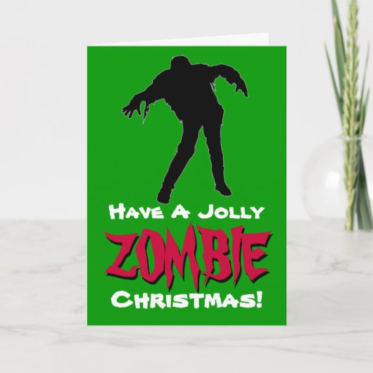 Heb heel een (Groene) Kerstkaart van de Zombie Feestdagen Kaart (Voorkant)