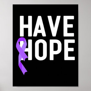 Heb Hoop Paarse Lint Overdose Awareness End Toevoe Poster
