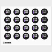 Heb Hoop Paarse Lint Overdose Awareness End Toevoe Ronde Sticker (Vel)