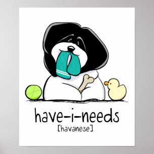 Heb-i-behoeften Havanese Off-Leash Art™ Poster
