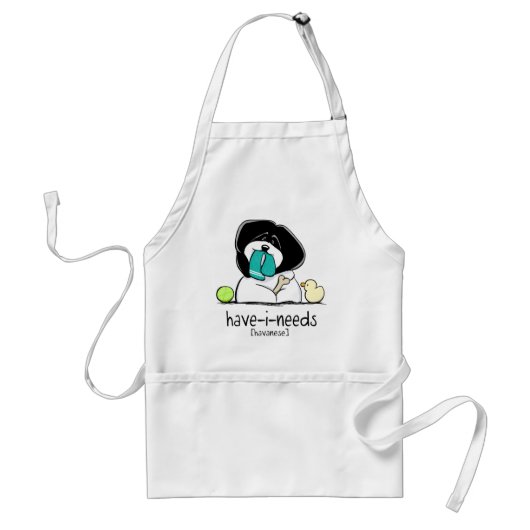 Heb-i-behoeften Havanese Off-Leash Art™ Standaard Schort (Voorkant)
