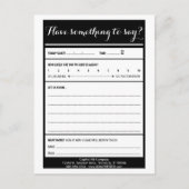 heb iets om commentaar te geven briefkaart (Voorkant)