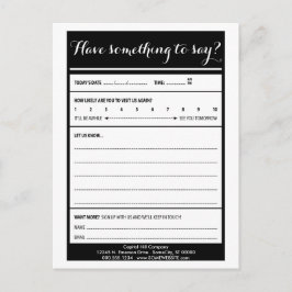 heb iets om commentaar te geven briefkaart