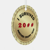 heb ik 20# medaille grappig overleefd metalen ornament (Voorkant Rechts)