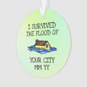 heb ik de overstroming groen overleefd ornament (voorkant)