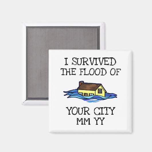 heb ik de overstroming overleefd magneet (Voorkant / Achterkant)