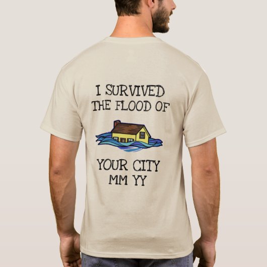  heb ik de overstroming overleefd t-shirt (Achterkant)