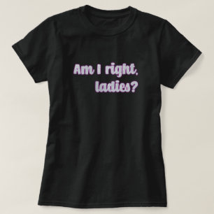 Heb ik gelijk, dames? Silver Glitter Feminist T-shirt