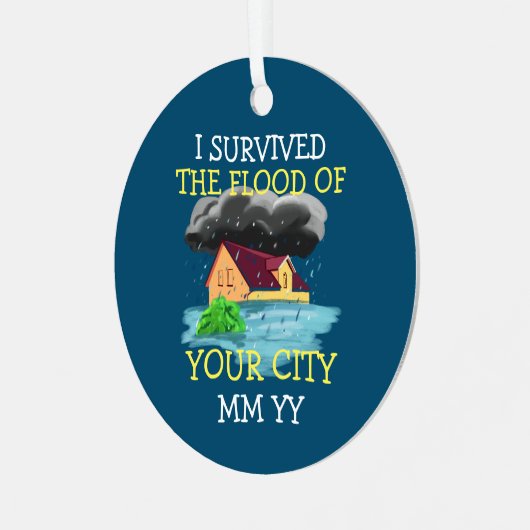  heb ik het storm overleefd metalen ornament (Voorkant links)