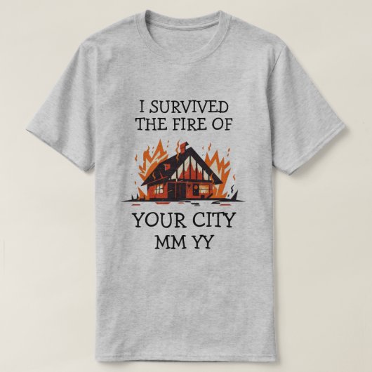 heb ik het vuur overleefd t-shirt (Design voorkant)