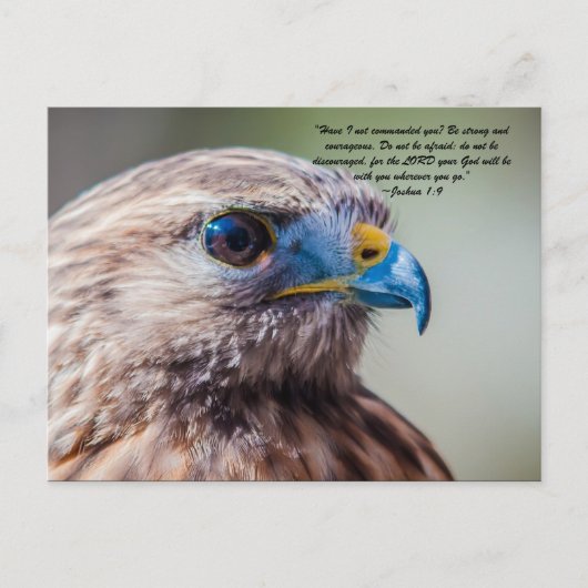 "Heb ik je niet besteld? Wees sterk en moedig Briefkaart (Voorkant)