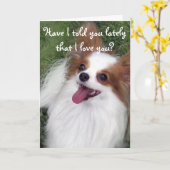 Heb ik je onlangs verteld dat ik van je papillon c kaart (Gele Bloem)