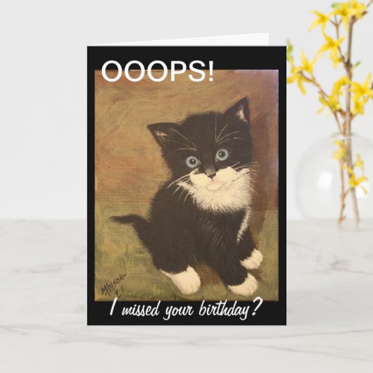 Heb ik je verjaardag gemist? kaart (Gele Bloem)