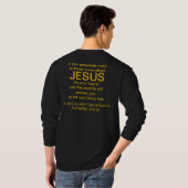 Heb ik je verteld over Jezus goud in zwart T-shirt (Achterkant volledig)