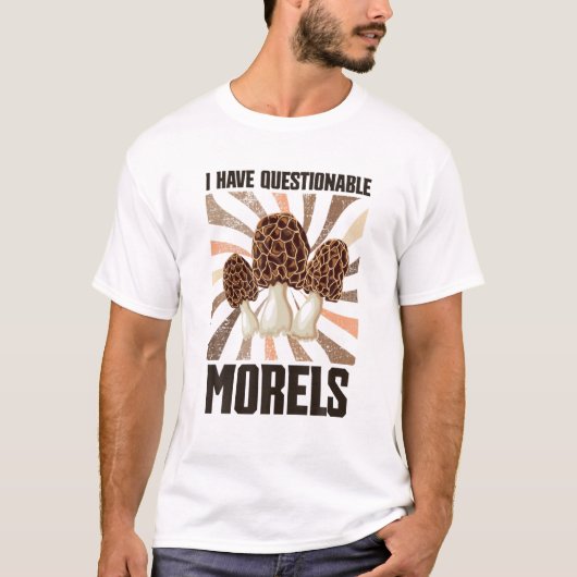  heb ik twijfelachtige morels - Funny Morel M T-shirt (Voorkant)
