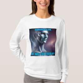 Heb je AI geprobeerd - Dames Wit Lange Mouwen T-shirt