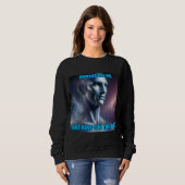 Heb je AI geprobeerd - Dames Zwarte Lange Mouwen Trui (Voorkant volledig)