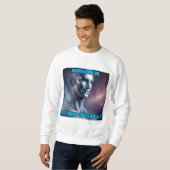 Heb je AI geprobeerd - Heren Witte Sweatshirt (Voorkant volledig)