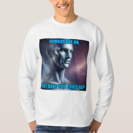 Heb je AI geprobeerd - Heren Witte T-shirt met lan