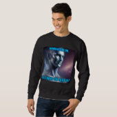 Heb je AI geprobeerd - Zwarte sweatshirt voor mann (Voorkant volledig)
