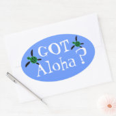Heb je Aloha? Ovale Sticker (Envelop)