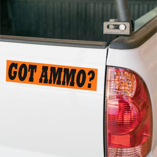 Heb je Ammo? Bumpersticker (Op Truck)