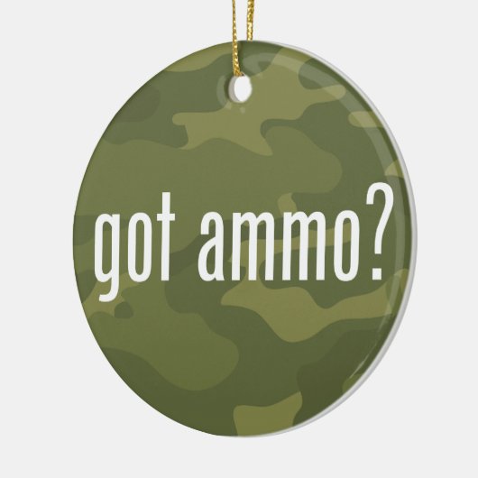 Heb je ammo? - eenzijdig keramisch ornament (Links)
