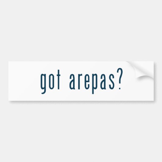 Heb je arepas? bumpersticker (Voorkant)