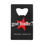 Heb je Ballz? Open voor Walletflesje Creditkaart Flessenopener (Achterkant)