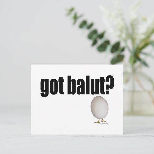 Heb je Balut? Briefkaart (Staand voorkant)