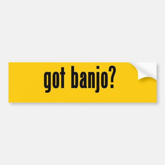 Heb je banjo? bumpersticker (Voorkant)
