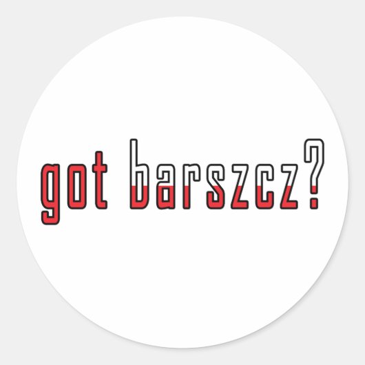 Heb je barszcz? Markering Ronde Sticker (Voorkant)