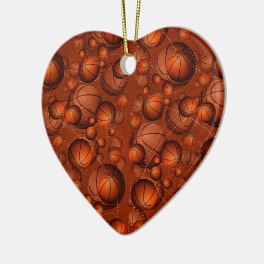 Heb je basketballen? keramisch ornament (Links)