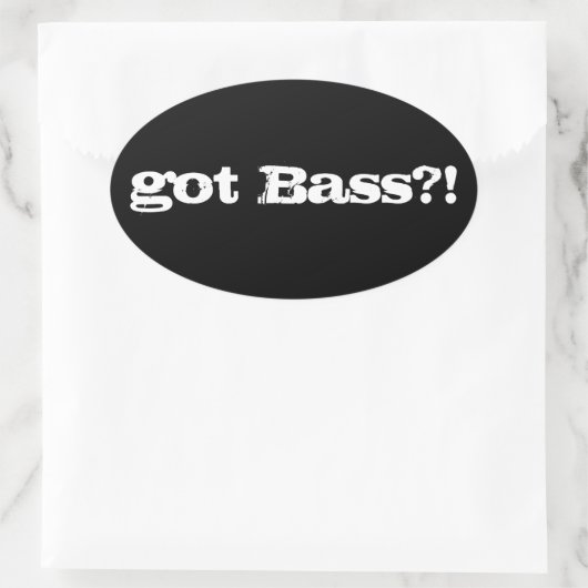Heb je Bass? Sticker (Tas)