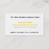 Heb je Beer? Brouwerij, bar, U-Brew Visitekaartje (Achterkant)
