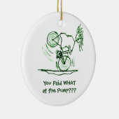 Heb je betaald wat bij de pomp? keramisch ornament (Rechts)
