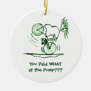 Heb je betaald wat bij de pomp? keramisch ornament