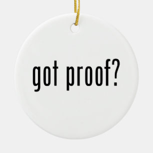 Heb je bewijs? keramisch ornament