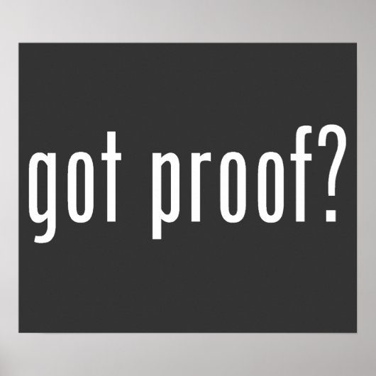 Heb je bewijs? poster (Voorkant)